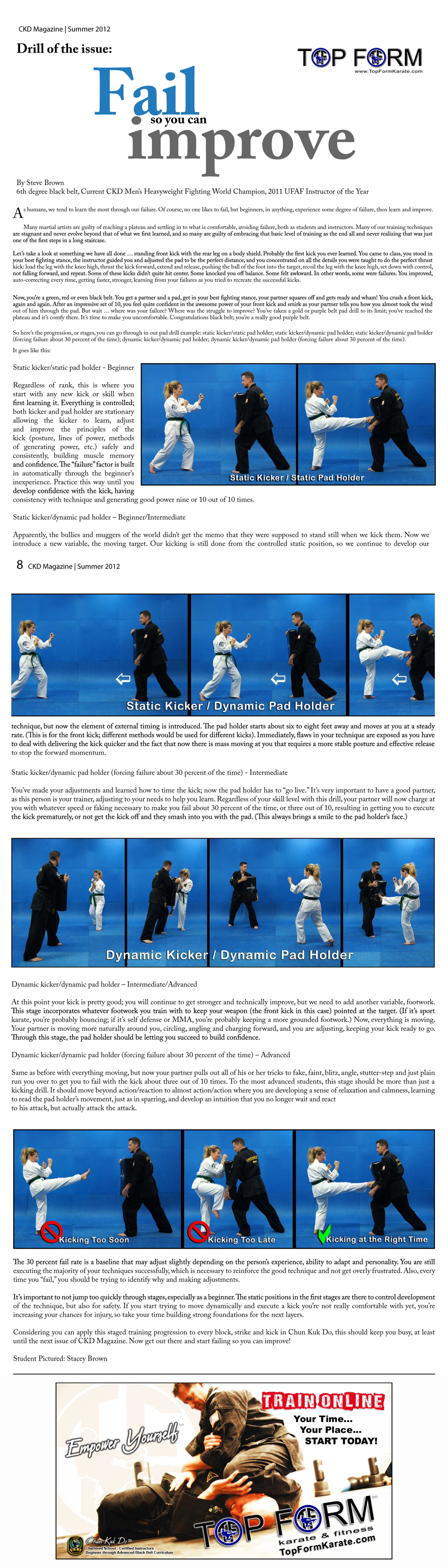 www.TopFormKarate.com Chun Kuk Do Magazine article